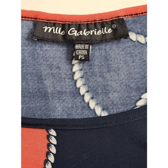 MLLE GABRIELLE Sleeveless Multicolor Floral Print Dress SIZE PS - Picture 5 of 11